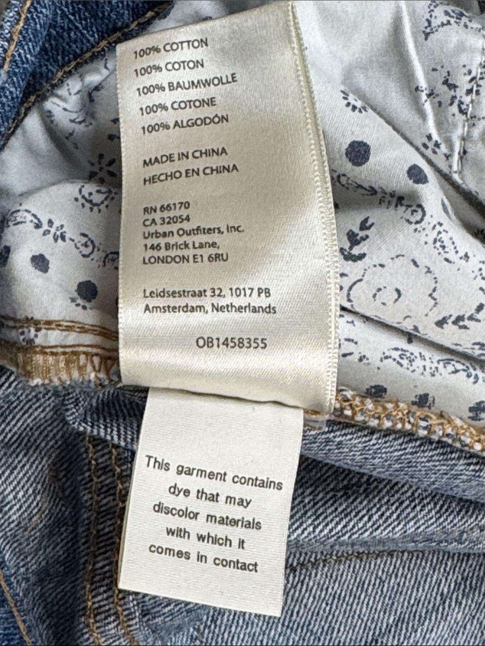 FREE PEOPLE WE THE FREE PIECE OF MY HEART PATCHWORK DISTRESSED WIDE LEG JEANS - Picture 12 of 14